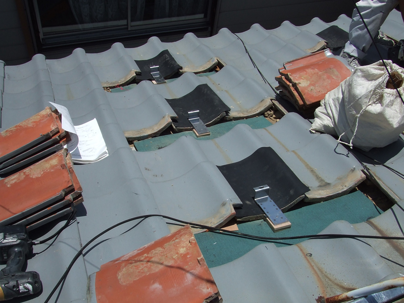 太陽光発電システム　施工中